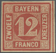 * Bayern - Marken Und Briefe: 1850, 12 Kr. Rot Ungebraucht Mit Seltenem Plattenfehler: Rechte Obere Ec - Other & Unclassified