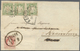 Br Bayern - Marken Und Briefe: 1867, 1 Kr. Gelblichgrün Dreimal (Paar Und Einzelstück) übergehend Entwe - Andere & Zonder Classificatie