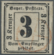 O Bayern - Portomarken: 1862: 3 Kr. Schwarz/weiß, Allseits Sehr Breitrandig (gering Hell) Mit äußerst - Autres & Non Classés