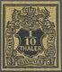 * Hannover - Marken Und Briefe: 1855, Probedruck 1/10 Thaler Mit Engmaschigem Olivgelbem Netzwerk, Ung - Hannover