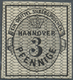 (*) Hannover - Marken Und Briefe: 1856/57: 3 Pfg. Probedruck, Schwarz/weiß, Allseits Breitrandig, In Ori - Hanover