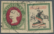 Brfst Helgoland - Marken Und Briefe: 1879, 1 Sh./1 M. Blaugrün/schwarz/mittelrosa Und 6 P/50 Pf. Grün/dunk - Heligoland