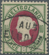 O Helgoland - Stempel: "AUS HELGOLAND" Segmentstempel Auf 10 Pf./ 1 ½ P. Dunkelgrün/lilakarmin, Farbfr - Heligoland