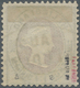 O Helgoland - Stempel: "AUS HELGOLAND" Segmentstempel Auf 10 Pf./ 1 ½ P. Dunkelgrün/lilakarmin, Farbfr - Heligoland