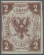 (*) Lübeck - Marken Und Briefe: 1859, 2 S Mit Fehldruck "ZWEI EIN HALB" Im Linken Schriftband, Ungebrauc - Lubeck