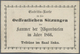 Preußen - Besonderheiten: 1866, Eintrittskarte Zu Den öffentlichen Sitzungen Der Kammer Der Abgeordn - Andere & Zonder Classificatie