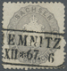 O Sachsen - Marken Und Briefe: 1863, 5 Ngr Türkisgrau Entwertet Mit Ra2 Von Chemnitz, Echt Und Tadello - Saxe