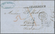 Br Sachsen - Besonderheiten: 1854, Incoming Mail, Faltbrief Aus Paris Mit Transitstempel "A.U.UEB. FRAN - Saxe