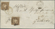 Br Württemberg - Marken Und Briefe: 1857, Zweimal 1 Kr. Ockerbraun (sepia) Mit Seidenfaden Auf Dreifach - Autres & Non Classés