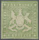*/(*) Württemberg - Marken Und Briefe: 1857, Wappenausgabe 6 Kr. Grün Mit Seidenfaden Ungebraucht, Origina - Andere & Zonder Classificatie