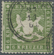 O Württemberg - Marken Und Briefe: 1861: 6 Kr. Grün, Normal Gezähntes Prachtstück Mit Seltenem Platten - Andere & Zonder Classificatie