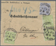 Br Württemberg - Marken Und Briefe: 1874, Freimarken 1 (Kr) Gelbgrün, Dreimal (dabei Ein Paar) Und 20 P - Andere & Zonder Classificatie