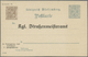 GA Württemberg - Ganzsachen: 1908. Aufbrauch-Dienstpostkarte 3 Pf Braun Neben 2 Pf Grün "Kgl. Straßenme - Other & Unclassified