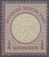 ** Deutsches Reich - Brustschild: 1872, 1/4 Groschen Violett Kleiner Schild Postfrisch, Die Marke Ist F - Neufs