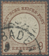 O Deutsches Reich - Brustschild: 1872, 9 Kr. Braun Mit EKr. "BADEN 9.5.", Farbfrische Und Gut Gezähnte - Neufs