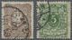 O Deutsches Reich - Pfennige: 1879/1892, 25 Pfennige Dunkelbraun (gepr. Jäschke BPP) Und 5 Pf Breite M - Brieven En Documenten