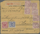 Br Deutsches Reich - Pfennige: 1889, Wertpaketkartenstammteil über 201.000 Mark, Frankiert Mit 13 Werte - Brieven En Documenten