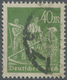 O Deutsches Reich - Inflation: 1923, 40 M. Schnitter Grünlicholiv, Gestempeltes Prachtstück Dieser Seh - Lettres & Documents