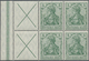 * Deutsches Reich - Markenheftchenblätter: 1910, 5 Pf Grün Germania-Friedensdruck Heftchenblatt, Obere - Postzegelboekjes