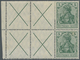 * Deutsches Reich - Markenheftchenblätter: 1905, 4 Diagonalkreuze Und 2 Stück 5 Pfg Germania, Mit Falz - Carnets