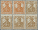 * Deutsches Reich - Markenheftchenblätter: 1919, 7½ Pf (2) + 15 Pf (4) Germania Heftchenblatt Ohne Ran - Postzegelboekjes