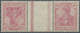 ** Deutsches Reich - Zusammendrucke: 1921, 40 Pfg. + Z + 40Pfg. Germania Rot (poröser Druck), Waagerech - Se-Tenant