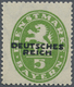 ** Deutsches Reich - Dienstmarken: 1920. 5 Pf Bayern-Abschied Dienst Mit AUFDRUCK-ESSAY, Postfrisch. FB - Officials