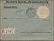 Br Deutsches Reich - Lokalausgaben 1918/23: BRAUNSCHWEIG 1: 1923, Gebührenzettel-Oblate Mit Rotem Ra2 " - Lettres & Documents
