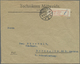Br Deutsches Reich - Lokalausgaben 1918/23: LEIPZIG (OPD BEZIRK): 1923, Gebührenzettel Auf Brief Aus MI - Lettres & Documents