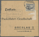 Br Deutsches Reich - Privatpost (Stadtpost): 1894:  BRESLAU - H. PACKETFAHRT: 5 Pfg. A. 5 Mk. 2 Stück U - Postes Privées & Locales