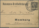 GA Deutsches Reich - Privatpost (Stadtpost): HAMBURG: Hammonia II, Verdier U. Falke, Hammonia 2 Pfg. Sc - Private & Lokale Post
