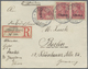 Br Deutsche Post In China - Stempel: 1903. "Tientsin Deutsche Post 9.9.03", 3x Mit 3x 10 Pf Auf R-Brief - Chine (bureaux)
