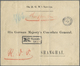 Br Deutsche Post In China - Stempel: 1901, DIN A4 Grosser "On H.G.M.s Servise"-Vordruckumschlag Mit Adr - China (kantoren)