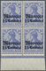 ** Deutsche Post In Marokko: 1906, Postfrischer Unterrand-Viererblock, Mi. 720,- + Euro. - Marokko (kantoren)