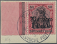 Brfst Deutsche Post In Marokko: 1911, 1 P Auf 80 Pf. Germania, Tadellose Marke Vom Linken Bogenrand Auf Br - Marokko (kantoren)