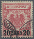 O Deutsche Post In Der Türkei: 20 Pa. UV Dunkelgelb, Sehr Seltene Variante, Gepr. Wiegand BPP - Turkse Rijk (kantoren)