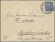Br Deutsche Post In Der Türkei: 1892: 1 PIA A 20 Pfg Dunkelblau. Seltene Farbe Als Einzelfrankatur Auf - Turkse Rijk (kantoren)