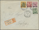 GA Deutsche Post In Der Türkei: 1902, 3-Farben-ZuF Auf 20 P. Ganzsachenumschlag Als Einschreiben Mit R- - Turquie (bureaux)