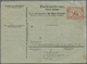 GA Deutsch-Neuguinea - Ganzsachen: 1888 Paketkarte Der Neuguinea-Compagnie 2 Mark Rot Mit Vorausentwert - Nouvelle-Guinée