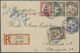 Br Deutsche Kolonien - Kiautschou: 1906: Portogerechte, Dekorative 4 Farben-Frankatur  Auf R- Brief Von - Kiautchou