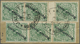 Brfst Deutsche Kolonien - Marshall-Inseln: 1899, 5 Pfg. Grün, Sechs Werte Auf Briefstück, Dabei Senkrechte - Marshalleilanden