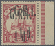 ** Deutsche Kolonien - Samoa - Britische Besetzung: 1914: 1 D. Auf 10 Pfg. Rot, Doppelter Aufdruck, Pos - Samoa
