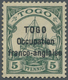 ** Deutsche Kolonien - Togo - Französische Besetzung: 1915: 5 Pfg., Missionsdruckerei, Fetter Aufdruck, - Togo