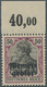 ** Memel: 50 Pfg. Auf Orangeweissem Papier, Postfrisches Oberrandstück Der Seltenen Marke, Fotoattest H - Memel (Klaïpeda) 1923