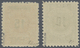 ** Memel: 1923, 10 C. Auf 400 M. Dunkelolivbraun Und 15 C. Auf 25 M. Lebhaftrötlichorange, Zwei Postfri - Memel (Klaïpeda) 1923