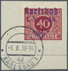 Brfst Sudetenland - Karlsbad: 1938, 40 H. Portomarke Mit Ersttagsstempel "KARLSBAD 4d 1.X.38" Auf Briefstü - Région Des Sudètes