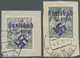 Brfst Sudetenland - Karlsbad: 1938, 50 H. Vouzier Und 50 H. DossAltos Auf Zwei Briefstücken, Kabinett, Sig - Région Des Sudètes