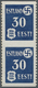 ** Dt. Besetzung II WK - Estland: 1941, 30 (K) Blau Waagerecht Ungezähntes, Senkrechtes Paar, Tadellos - Bezetting 1938-45