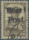 O Dt. Besetzung II WK - Estland - Elwa: 1941, 50 K. Braun Mit Handstempel-Aufdruck, Gestempelt, Pracht - Bezetting 1938-45