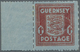 Delcampe - **/Br Dt. Besetzung II WK - Guernsey: 1942, 1/2 P. Grün Und 1 Penny Auf Bläulichem Banknotenpapier Postfri - Bezetting 1938-45